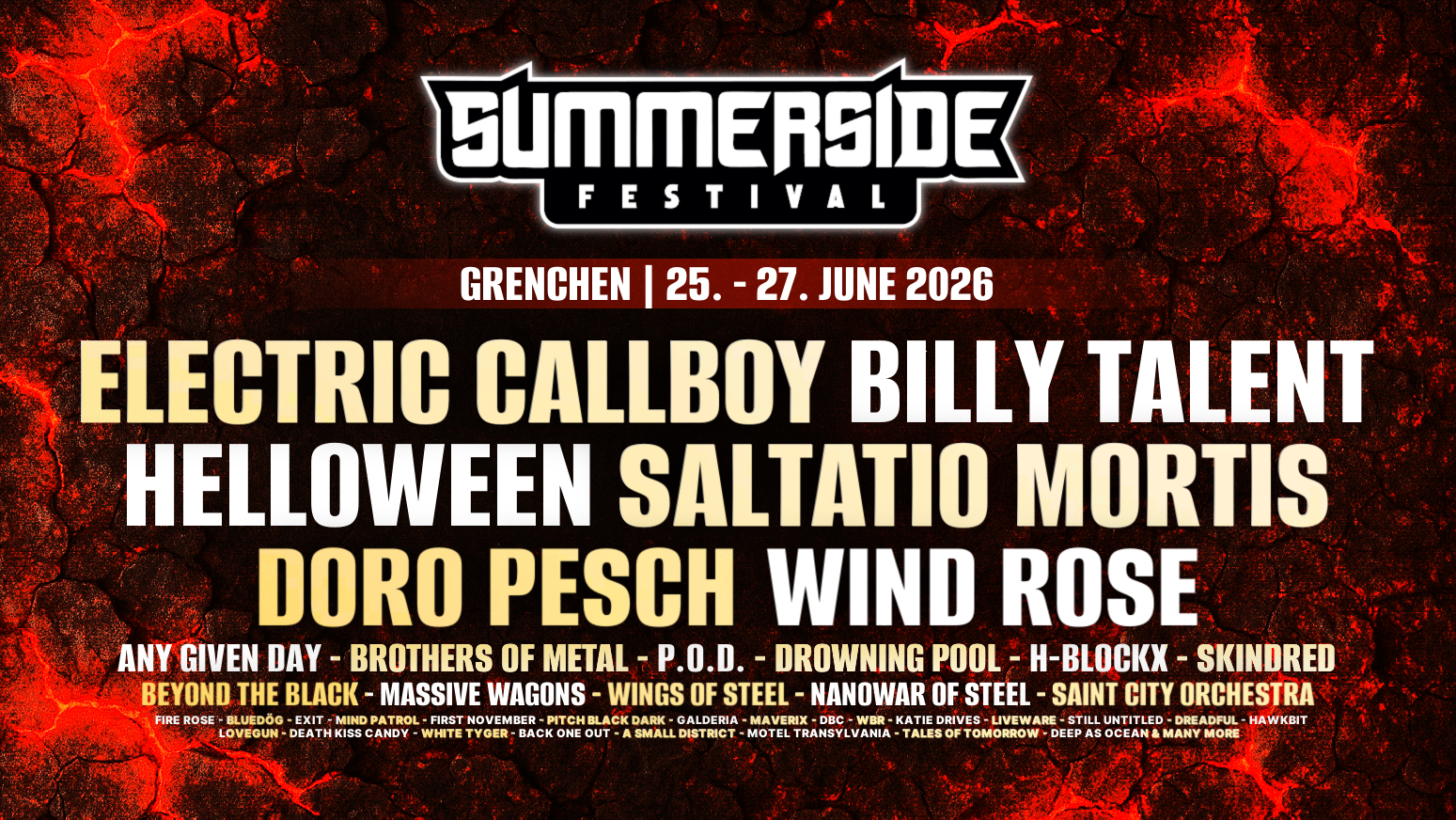 Lineup Summerside Festival 2026
