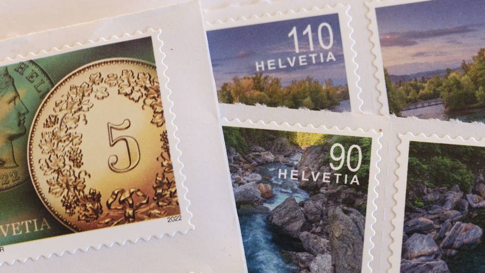 Die neue 5-Rappen-Briefmarke, die seit diesem Jahr ergänzend für B-Post verwendet werden muss.