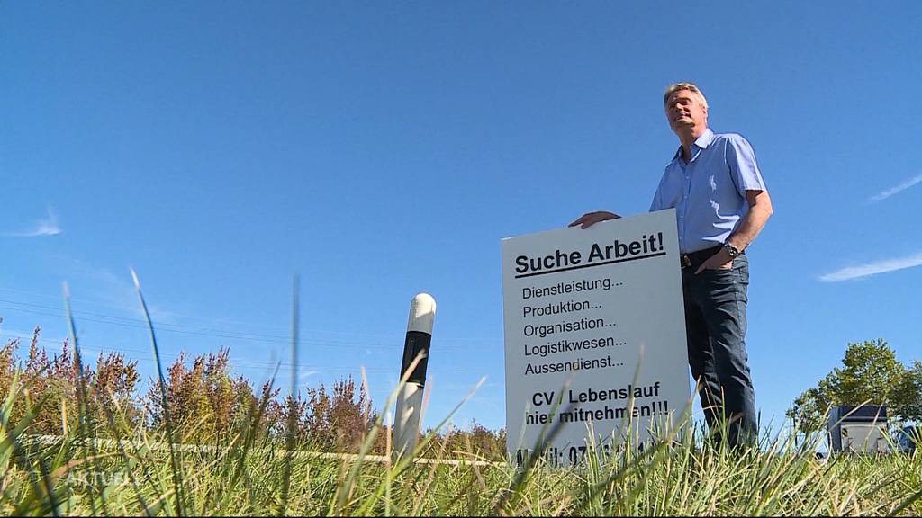 Am Strassenrand auf Stellensuche