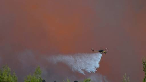 Waldbrände: Feuer wütet bei Athen, Hubschrauber explodiert