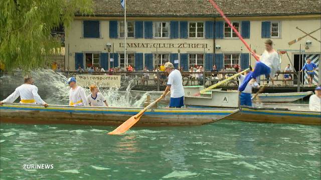 Wer landet zuerst im Wasser?