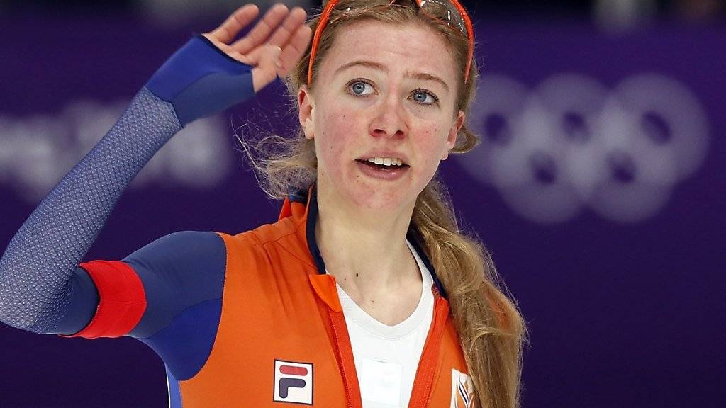 Europameisterin über 3000 m und nun Olympiasiegerin über 5000 m: die 22-jährige Niederländerin Esmee Visser.