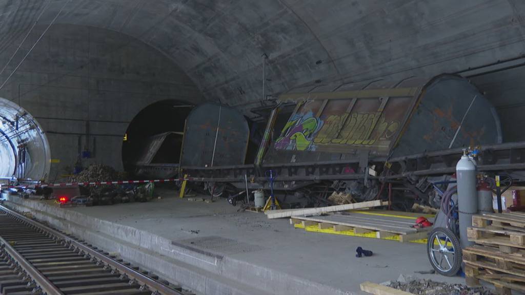 Besuch auf der Unfallstelle im Gotthard-Basistunnel