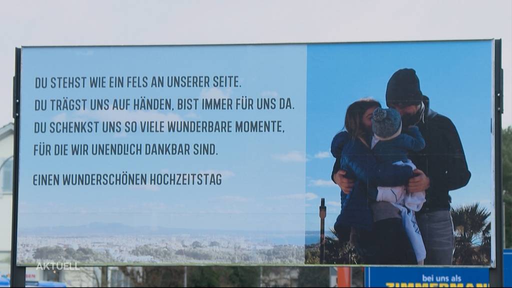 Hochzeitsplakat in Zofingen