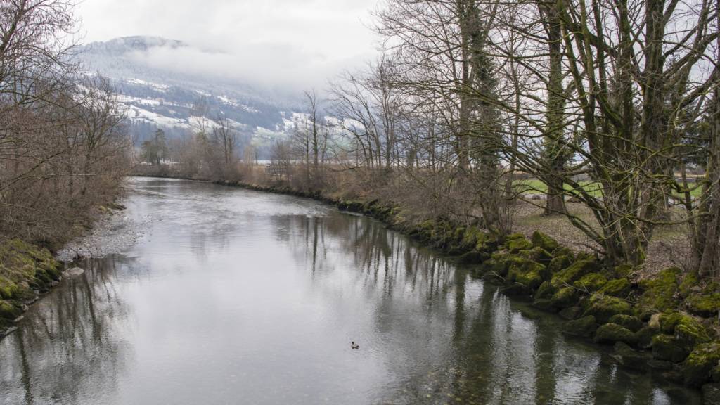 An der Muota, die bei Brunnen in den Vierwaldstättersee mündet, werden an verschiedenen Stellen hydrologische Daten erhoben. (Archivaufnahme)