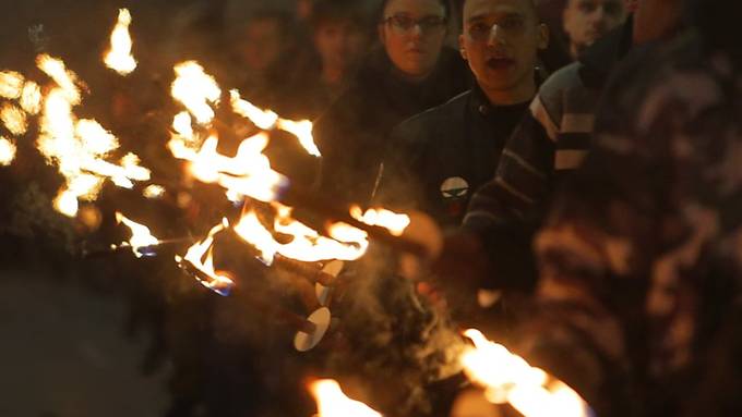 Rechtsextremisten bei Fackelmarsch in Sofia