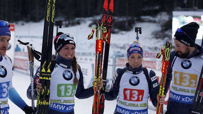Die Schweizer Mixed-Staffel eröffnet an der Biathlon-WM