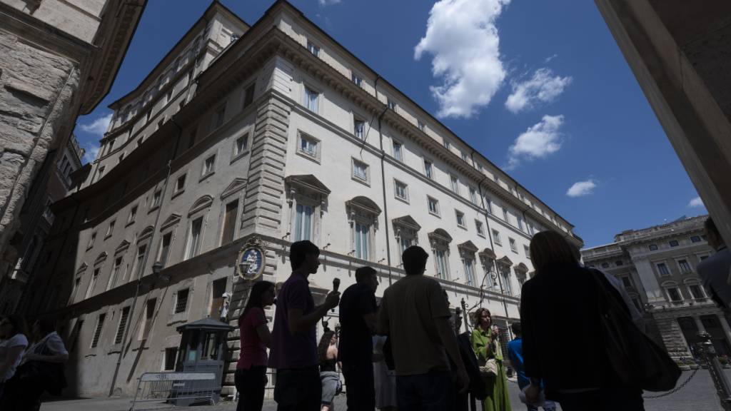 ARCHIV - Palazzo Chigi, der Amtssitz des italienischen Ministerpräsidenten. Foto: Marijan Murat/dpa