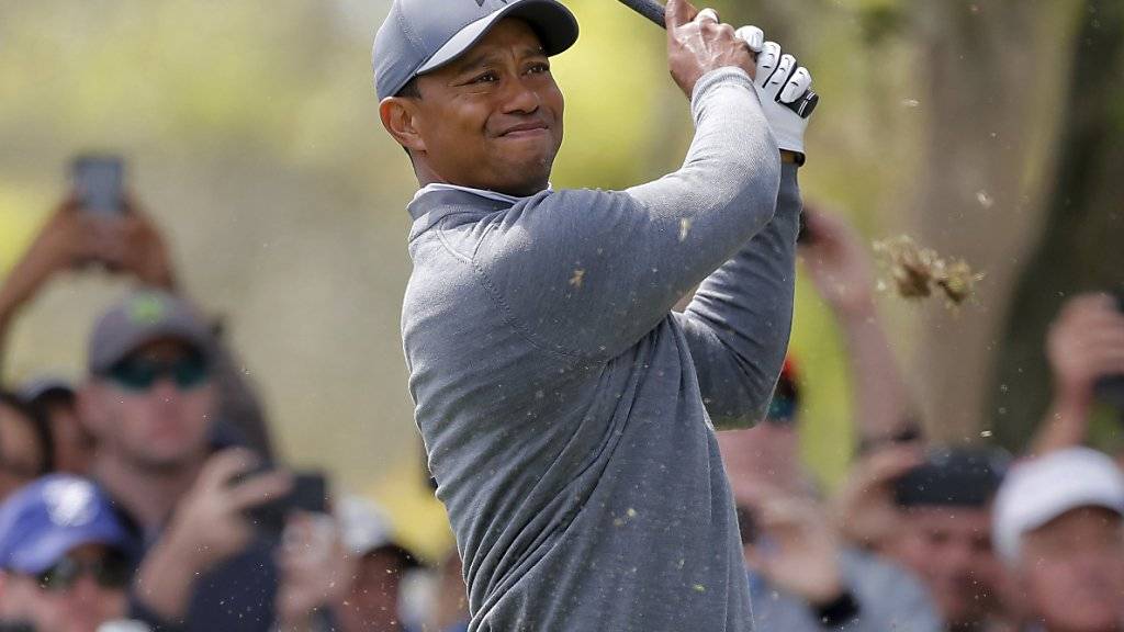 Tiger Woods in Florida für einmal in Grau