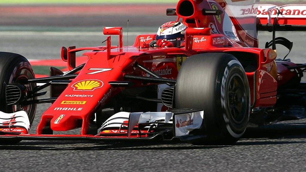 Kimi Räikkönen kurvte mit seinem Ferrari am schnellsten um die Strecke