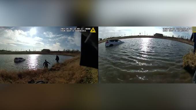 Mutige Polizei rettet Familie aus eiskaltem See