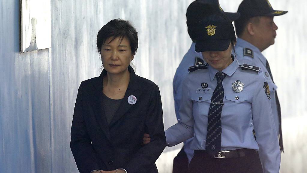 Park Geun Hye, ehemalige südkoreanische Präsidentin, kommt 2017 zu einer Anhörung im Seoul Central District Court.