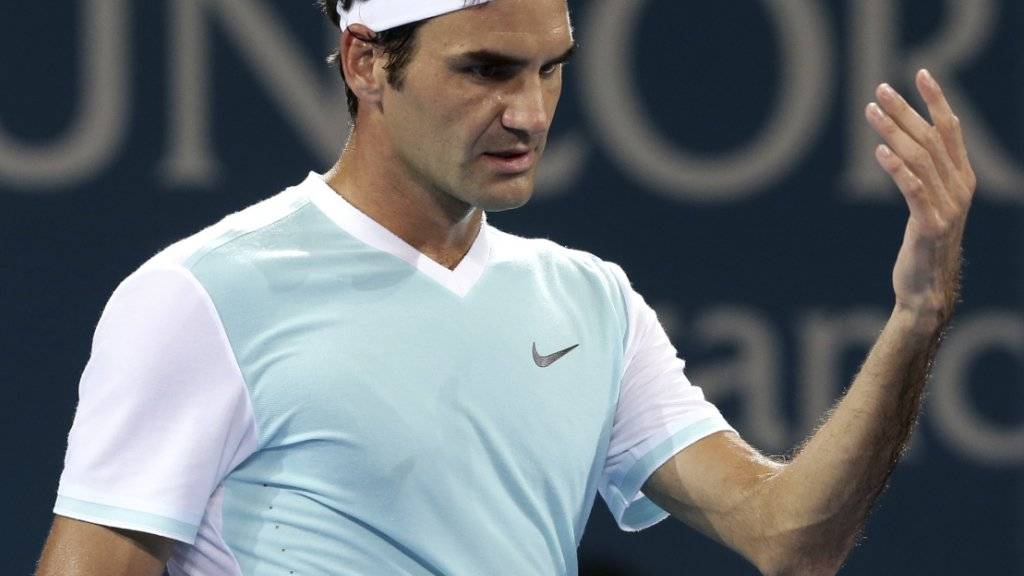 Frustriert: Roger Federer gelang im Final in Brisbane nicht seine beste Leistung