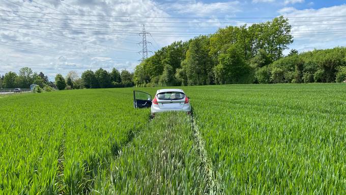 45-Jähriger landet mit seinem Auto in Baarer Wiese