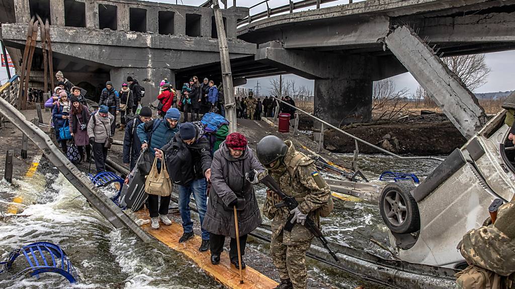 Die Ukrainer hatten die Brüche von Irpin gesprengt, um den Vormarsch der russischen Truppen zu stoppen. (Archivbild)