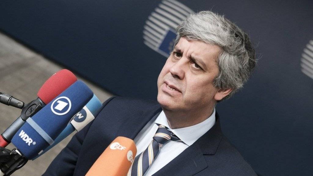 Eurogruppen-Chef Mario Centeno in Brüssel. Der Portugiese ist davon überzeugt, dass Griechenland die restlichen Verpflichtungen erfüllen wird, um das Hilfsprogramm erfolgreich verlassen zu können.
