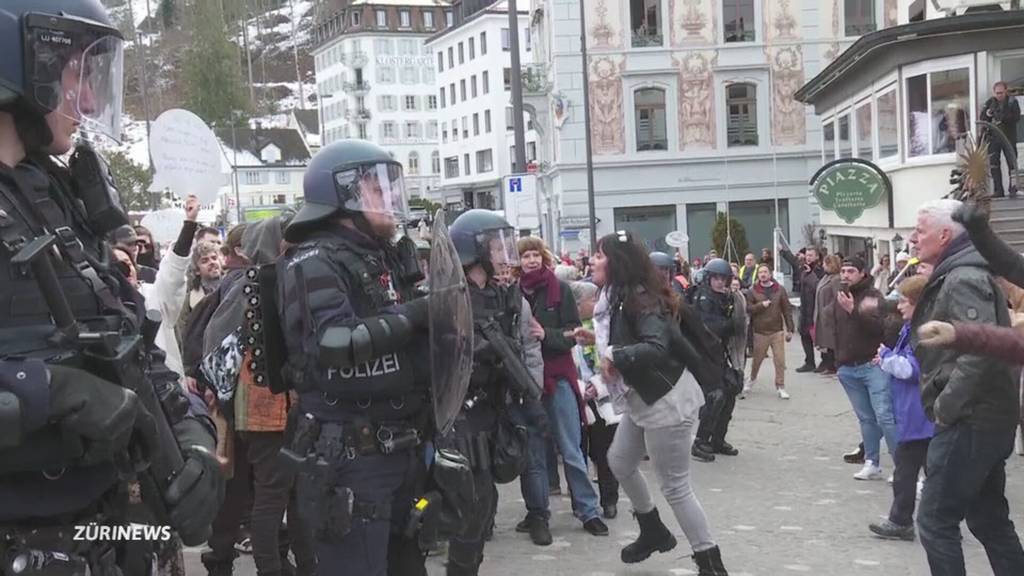 Demo-Pöbeleien in Einsiedeln