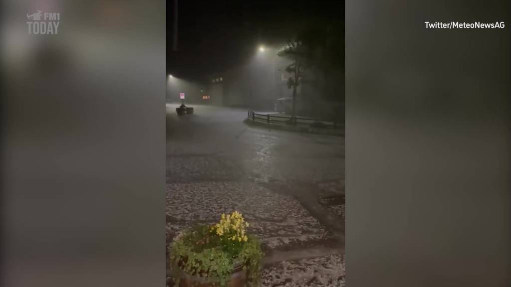 Im Video: So viel Regen fiel letzte Nacht in Arosa
