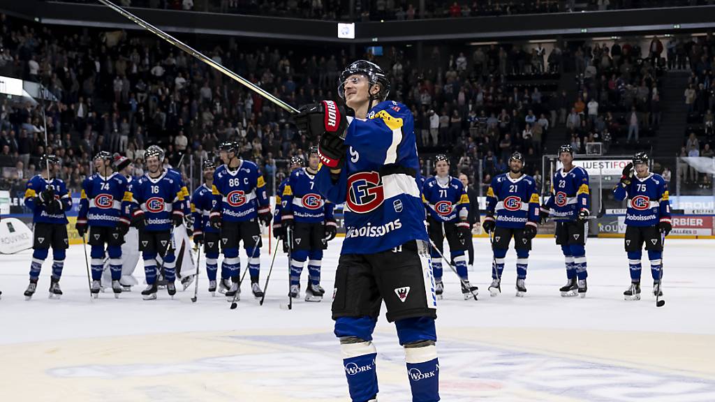 So haben ihn die Fans von Fribourg-Gottéron lieben gelernt: Topskorer Marcus Sörensen in Jubelpose