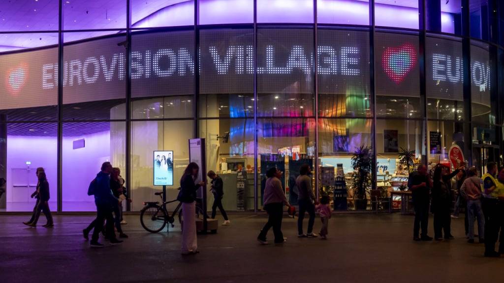 Während des 69. Eurovision Song Contests in Basel wurde auf dem Messegelände in der Stadt eine Festmeile («ESC Village») eingerichtet. (Archivbild)