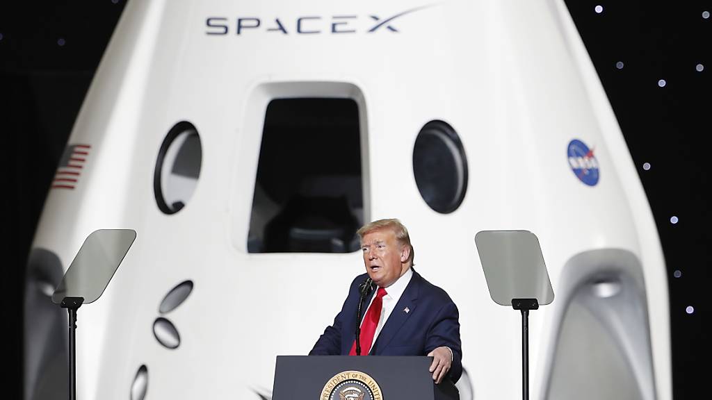 US-Präsident Trump bezeichnete den Start der bemannten «Crew Dragon»-Mission als «kühne und triumphale Rückkehr der USA zu den Sternen».