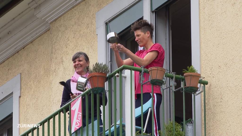 Laute Balkondemo statt grosser 1.-Mai-Umzug