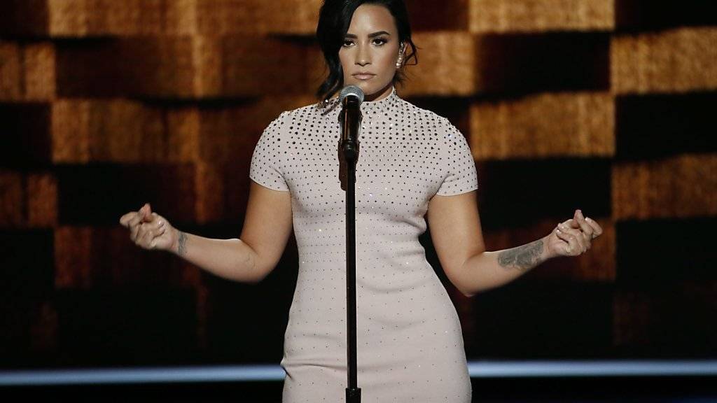 Demi Lovato am Montag auf dem Parteikonvent der US-Demokraten.