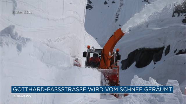 Schneeräumung Gotthard: Doppelt soviel Schnee wie im Vorjahr