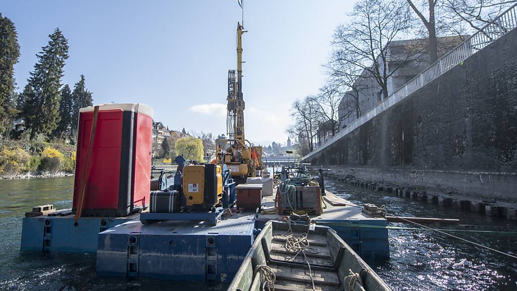 Sondierbohrungen für den geplanten Tunnel Bypass in Luzern: Die Umweltverbände sehen das Strassenbauprojekt kritisch. (Archivbild)