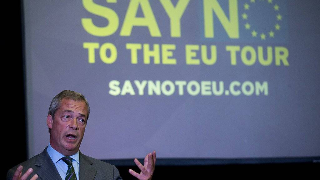 2016 sollen Britinnen und Briten über den EU-Austritt abstimmen dürfen - die Ukip um Nigel Farage hat bereits mit dem Abstimmungskampf begonnen.
