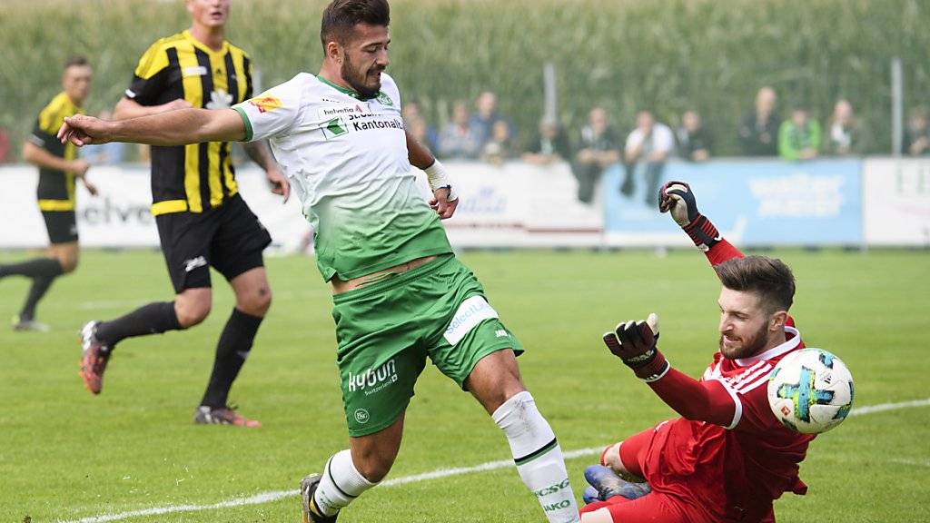 Der FC St. Gallen mit Albian Ajeti biss sich an den Amateuren von Linth 04 beinahe die Zähne aus