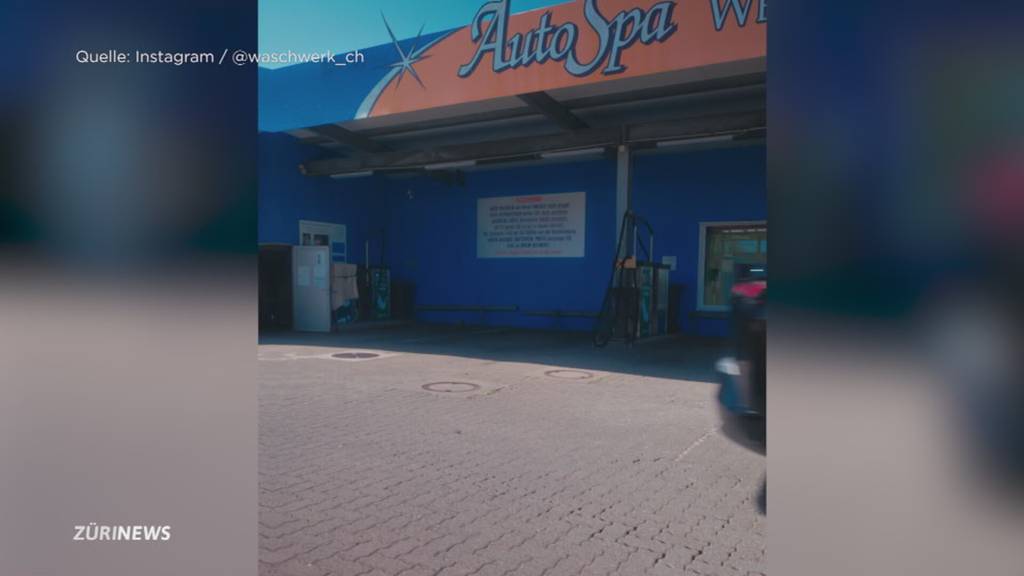 Autowaschanlage wirbt mit überfahrenem Rentner