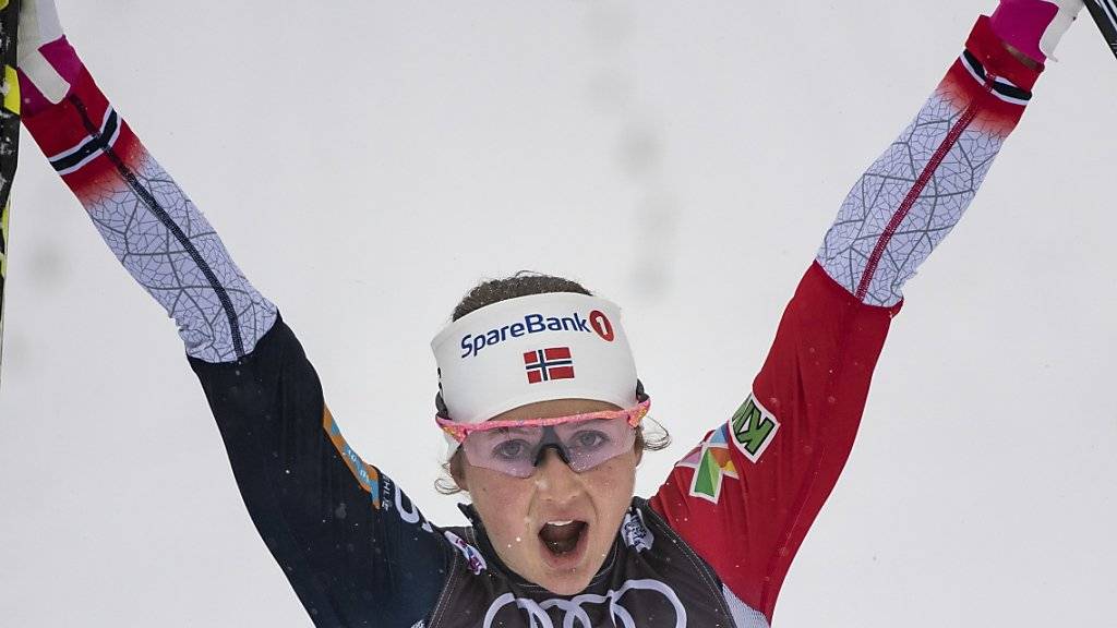 Ingvild Flugstad Östberg darf an der Tour de Ski bereits nach der vorletzten Etappe zum Jubel ansetzen