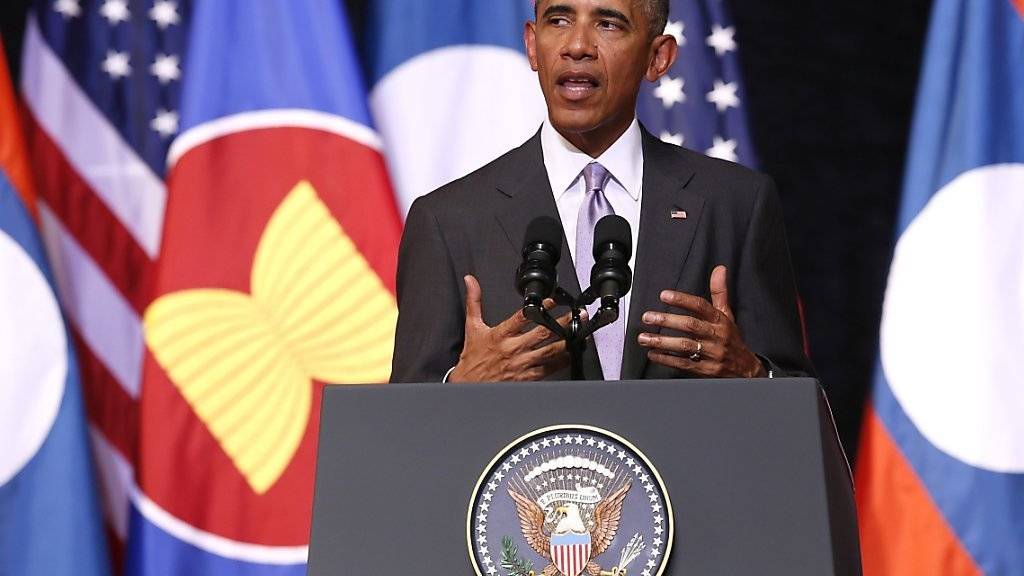 US-Präsident Barack Obama bei einer Rede in der laotischen Hauptstadt Vientiane.