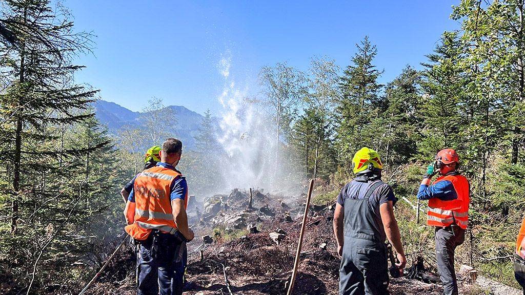 Die Einsatzkräfte konnten den Brand löschen.