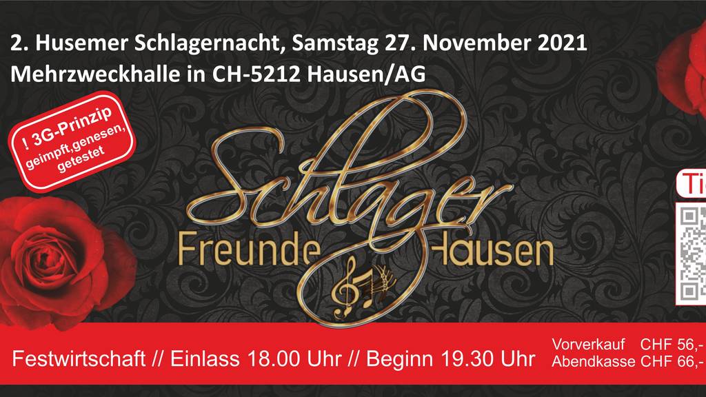 Husemer Schlagernacht 21 Plakat 2021