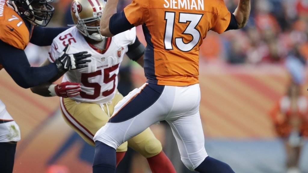 Denvers neuer Quarterback Trevor Siemian zeigte als Nachfolger von Peyton Manning ein solides Debüt