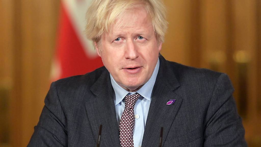 ARCHIV - Boris Johnson, Premierminister von Großbritannien, spricht während einer Pressekonferenz in der Downing Street. Foto: Geoff Pugh/Daily Telegraph/PA Wire/dpa