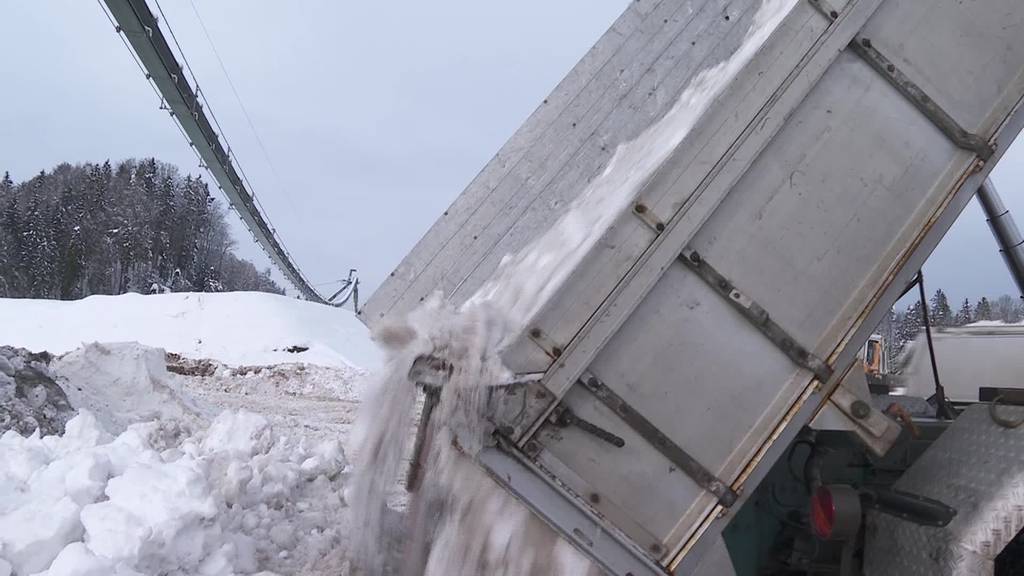 8'000 Tonnen Schnee: Ansturm auf St.Galler Deponie