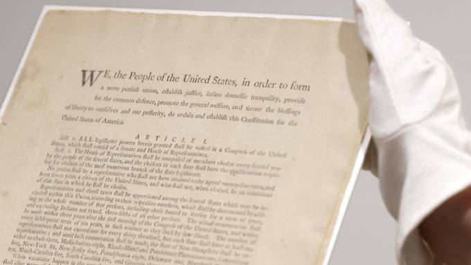 Wertvolles Originalexemplar der US-Verfassung wird versteigert