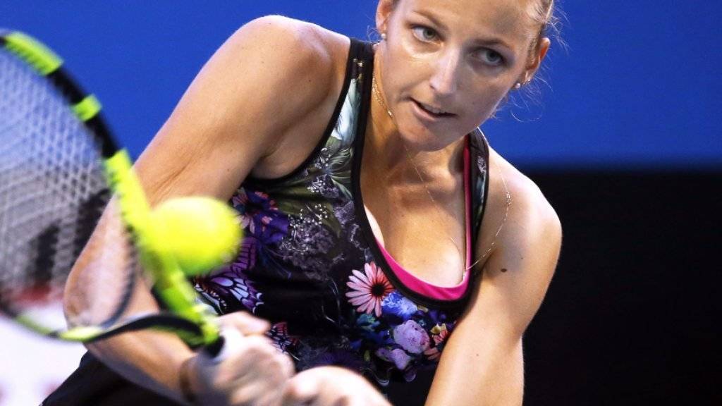 Die tschechische Qualifikantin Kristyna Pliskova (23) stellt beim Australian Open in Melbourne mit 31 Assen einen neuen Rekord auf der Frauentour auf