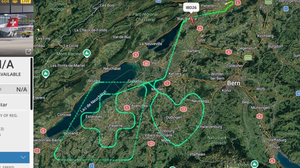 Die Figur hat gemäss Swiss eine Breite von 60 Kilometern.