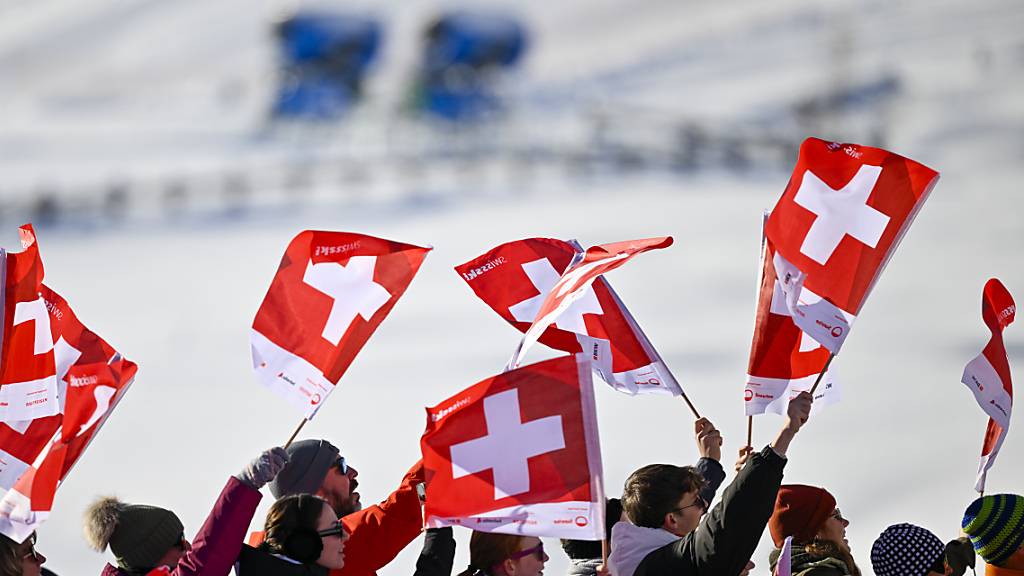 Die Schweizer Fans hatten bei der Abfahrt am Samstag nicht viel zu jubeln