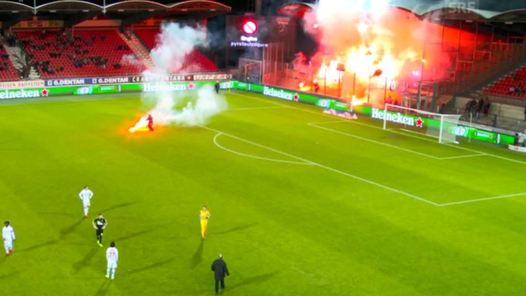 GC wird für Pyro-Skandal gegen Sion bestraft