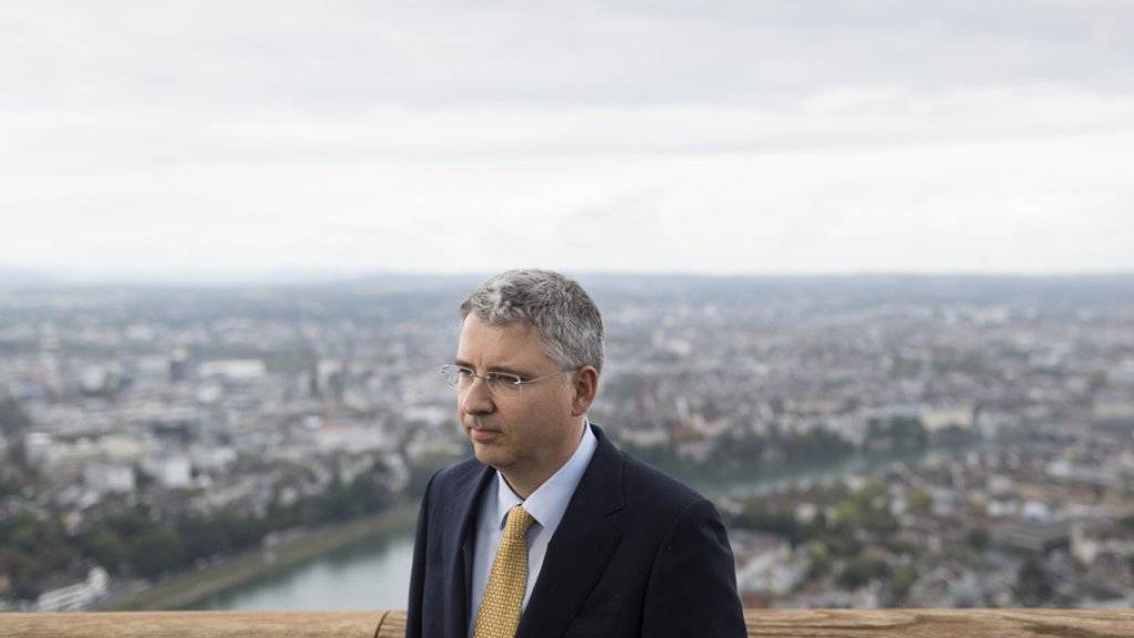 Europäische Spitze: Konzernchef Severin Schwan auf der Terrasse des Roche-Turms. (Archiv)