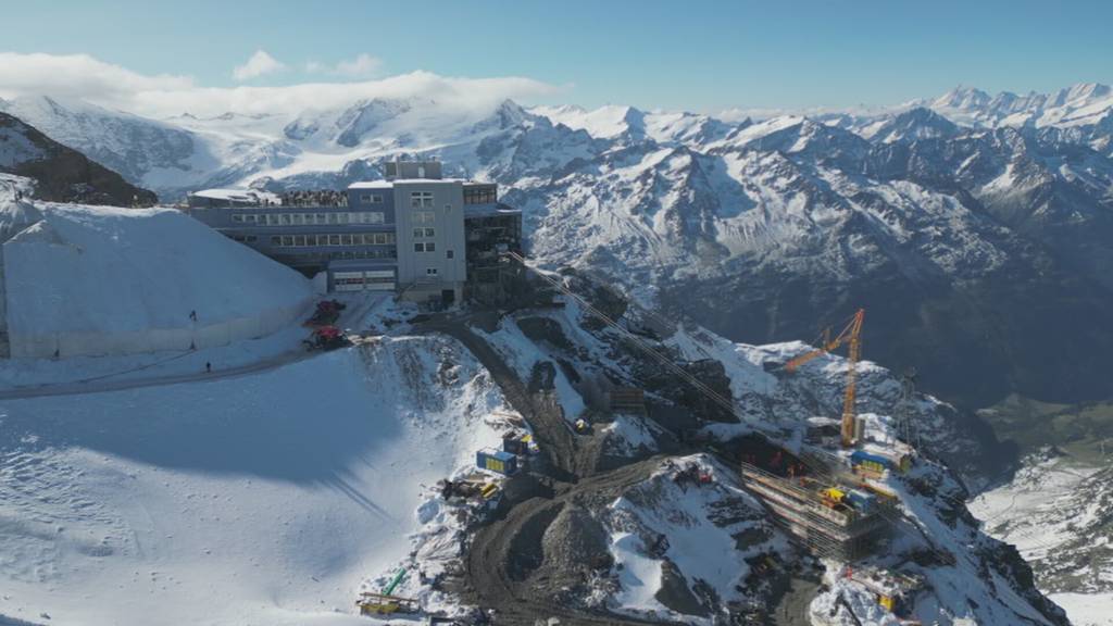 Ein Blick auf die Grossbaustelle auf dem Titlis