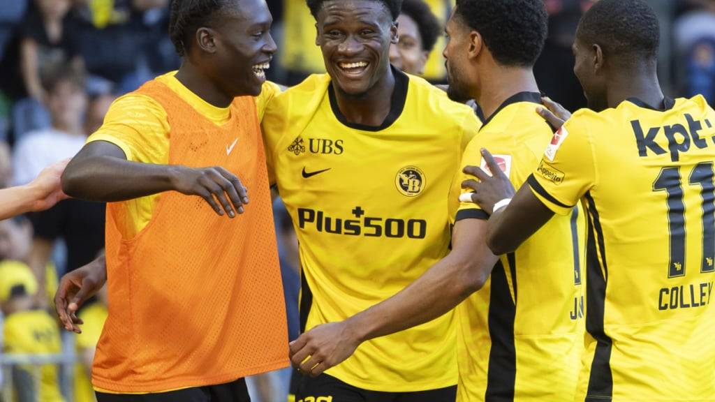 Der strahlende Chris Bedia traf für die Young Boys doppelt