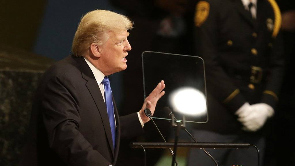 US-Präsident Donald Trump bei seiner Rede an der UNO-Generaldebatte