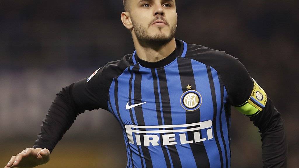 Inter Mailands Doppeltorschütze Mauro Icardi