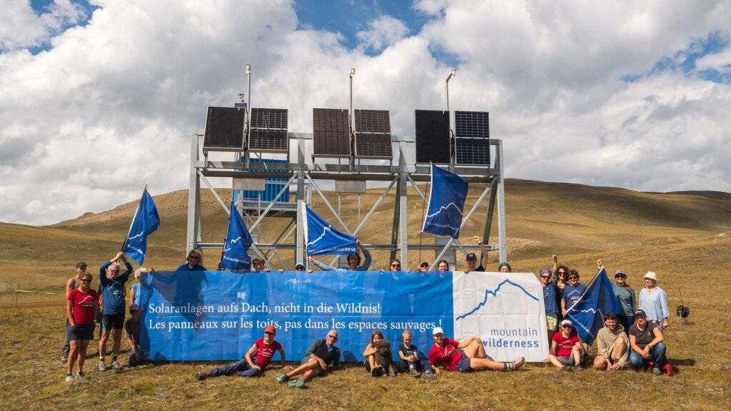 Keine Solaranlagen in Naturlandschaften: Mountain-Wilderness-Aktion am Breithorn VS.
